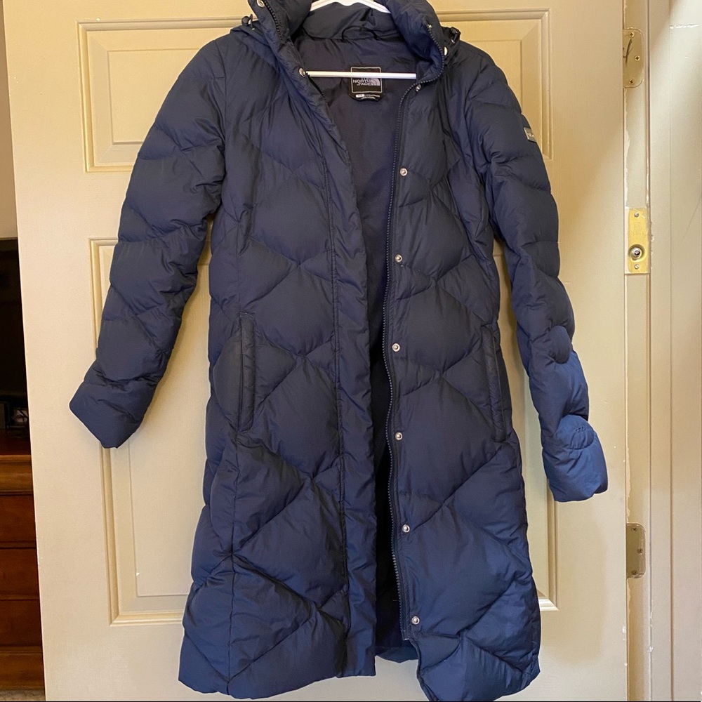 North Face long puffer parka
